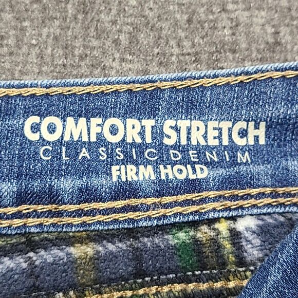 Natural Reflections Jeans Womens 16 Blue Comfort Stretch Flannel Lined Straight - Picture 8 of 11
